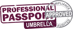 Professional Passport Umbrella Logo